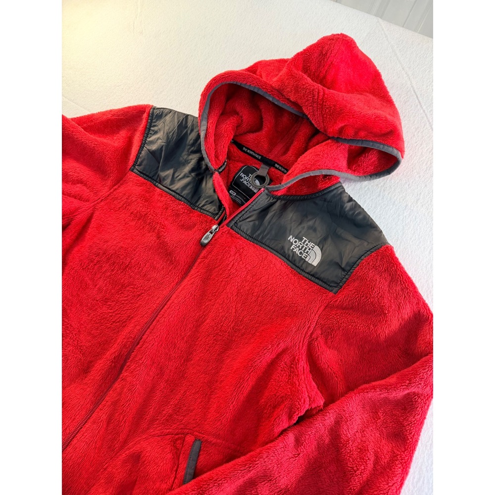 The North Face Women's Medium Red Hooded High Pile Fleece Full Zip Jacket F10